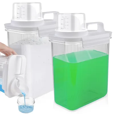 2er-Pack luftdichte Waschmittelspender 2000 ml mit Messbecher