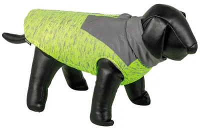 Hundemantel reflektierend gelb 48 cm mit Fleece