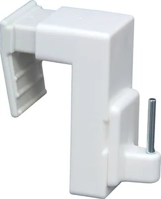 Produktbild von 10x Fensterhaken Dekohaken Fensterclip für Fensterdekorationen und Gardinenstangen, Weiß - Fensterdicke/Rahmenstärke: 10 - 24 mm, universal
