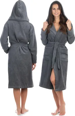 Produktbild von Liebenstein Bademantel Damen Größe S Premium Bademantel aus Baumwolle Anthrazit