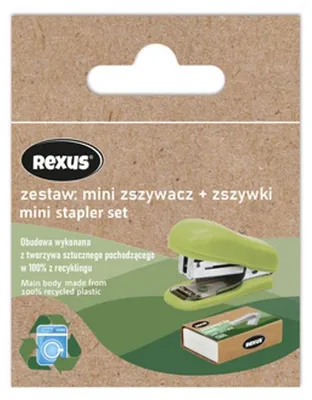 Immagine prodotto di Set mini cucitrice con graffette ecologiche