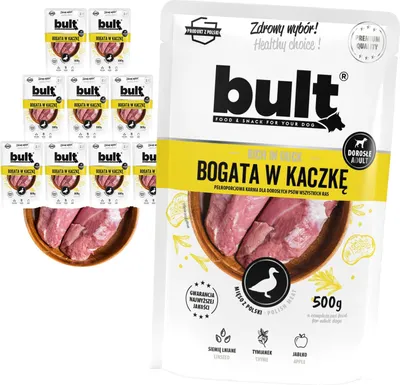 Produktbild von Bult | Feuchtigkeitsspendendes Futter für Hunde Ente - 10x500g - 75% Fleisch - Ohne Künstliche Zusätze - Hundefutter