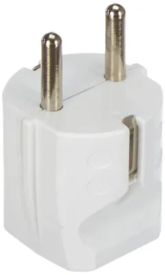 Produktbild von UNITEC Schuko-Stecker ohne Knickschutz weiß