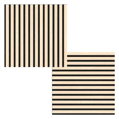 Produktbild von FibroTech Akustikpaneele SQUARE 52 x 52 cm 2er Set, Farbe Light Oak