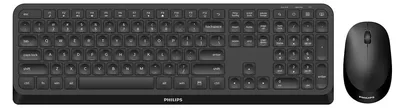 Obrázek produktu pro Philips 3000 series SPT6307B/31, Plná velikost (100 %), Bezdrátový, RF bezdrátový, QWERTY, Černá, Obsahuje myš
