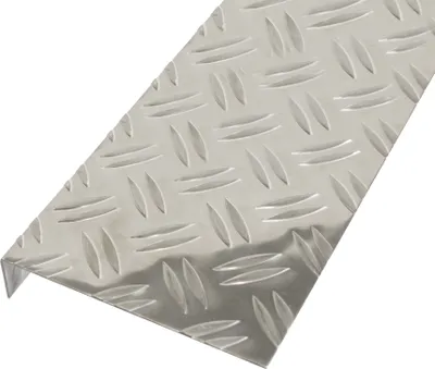 Zdjęcie produktu dla Alberts 462949 Blacha konstrukcyjna, wytłaczana falista, składana, w kształcie litery L, aluminiowa, naturalna, 1000 x 135 x 30 mm