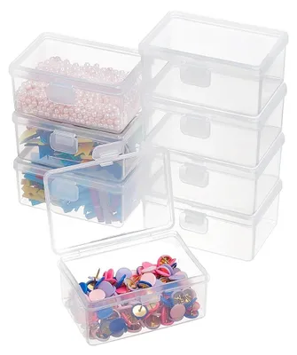 Immagine prodotto di Solidchoice - 8 contenitori di plastica trasparente con coperchi, ideali per l'organizzazione e lo stoccaggio