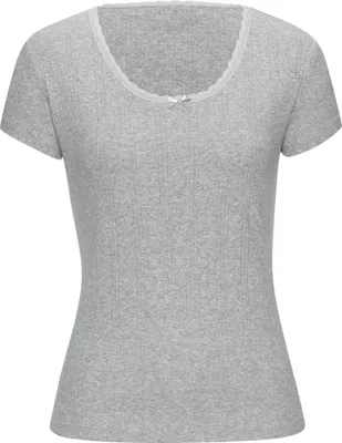 Produktbild von VIVANCE T-Shirt grau meliert, creme Größe 36/38