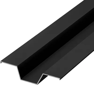 Produktbild von 10, S-Polytec Aluminiumprofil Aluminium V-Profil Schwarz eloxiert (2 Meter), Omega-Aluprofil, Omegaprofil, Konstruktionsprofil, Systemprofil aus schwarz eloxiertem Aluminium für HPL, Aluverbund Fassadenverkleidungen, Aluminiumprofile