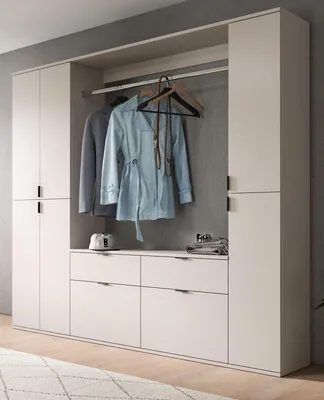 Produktbild von Garderobe Set "Line-Up" in Kaschmir, Garderobenschrank 212 x 193 cm