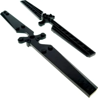Produktbild von 2x Lego Propeller 2er Blatt 4x22 schwarz Flügel Hubschrauber 4153025 30644