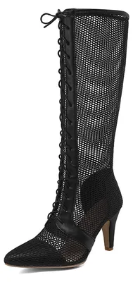 Image de Bottes à talons hauts pour femmes CUTEHEELS, modèle tendance pour l'été (noir, taille 38)