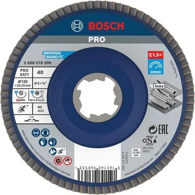 Produktbild von PRO X571 Fächerschleifscheibe X-Lock, gerade, 125 mm, K40