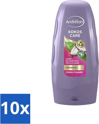 Produktbild von Andrélon Coconut Care Conditioner - Tiefenhydratation - 250 ml - Vorteilspack - 10 Stücke