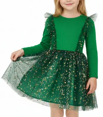 Produktbild von Mädchen Tüll Tutu Kleid mit langen Ärmeln