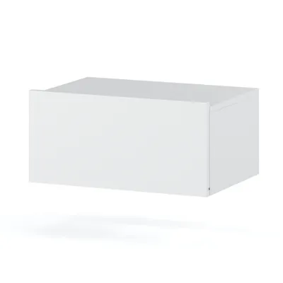 Produktbild von MRBLS Nachttisch Wandmontage - Nachttischschrank Hängend - Modernes Design Wandschublade - Nachttisch Wand –Nachtschrank - Weiß Matt – 45x19x32