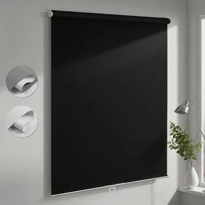 Verdunkelndes Klemmfix-Rollo B60xH130 cm Schwarz