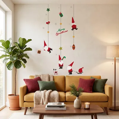 Immagine prodotto di Adesivi di Babbo Natale – Adesivi natalizi – Decorazioni per feste