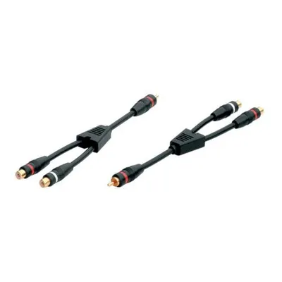 Produktbild von Tecline 64654, RCA, Männlich, 2 x RCA, Weiblich, 0,2 m, Schwarz