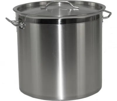 Immagine prodotto di Casseruola in acciaio inox con bordo rinforzato e coperchio Ø36cm H36cm 36,6 litri