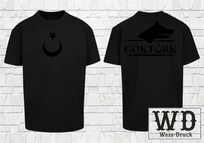 Produktbild von Herren Oversize Göktürk T-Shirt Schwarz Schwarz 3XL