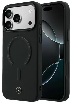 Produktbild von Handyhülle für iPhone 18 Pro / 17 Pro, Mercedes-Benz Leather 3D MagSafe, Schwarz