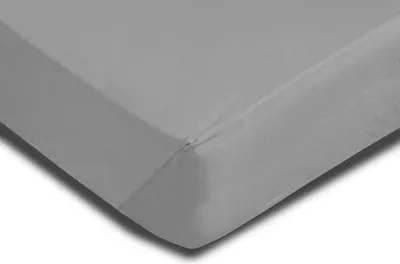 Produktbild von Microfaser Spannbettlaken Spannbetttuch Bettlaken Betttuch mit Rundumgummi, Größe:90 x 200 cm - 100x200 cm, Farbe:Grau