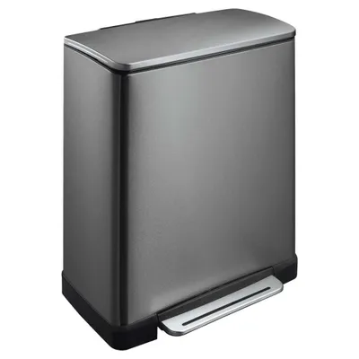 Produktbild von E-Cubetret separátor odpadu 28+18 litrov nerezová oceľ, čierna rukoväť