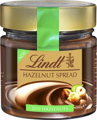 Image de Crème Lindt avec 25% de noisettes, 200g