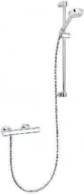 Produktbild von Kludi Logo - Brausegarnitur mit Thermostatarmatur, Duschstange 600 mm, chrom 6857505-00
