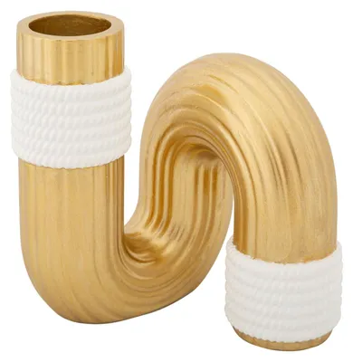 Produktbild von Dekovase aus Polyresin, wellenförmig, H. 13 cm