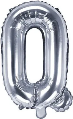 Produktbild von Folienballon Buchstabe „Q“, 35cm, silber