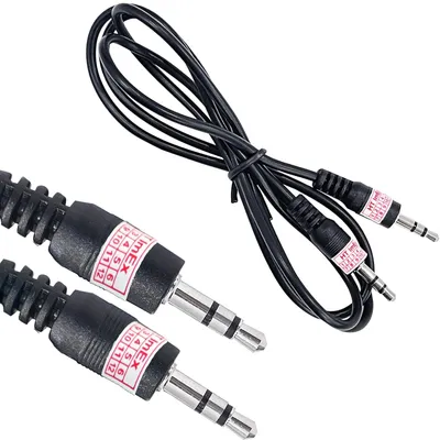 Produktbild von 3,5mm Schwarz - AUX Audio Klinke Stecker Klinkenkabel  Verlängerungskabel 1m
