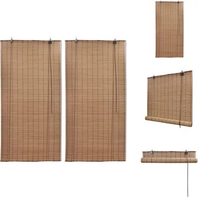Zdjęcie produktu dla vidaXL Rolety bambusowe 2 szt. 80x160 cm brązowe - Żaluzje i rolety