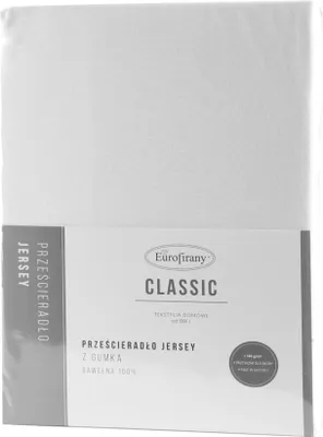 A folded white fitted sheet in its packaging.