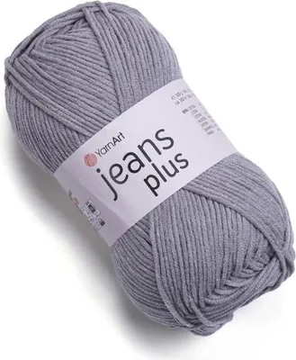 Produktbild von YarnArt Jeans Plus Graue Wolle 100g 160m - Ideal für Amigurumi-Projekte