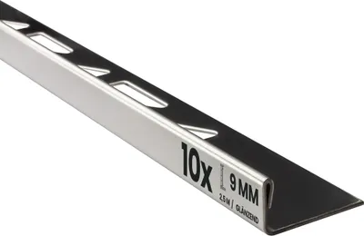 Produktbild von 10x L-Profil Edelstahlschiene Fliesenschiene Fliesenprofil L250cm 9mm glänzend