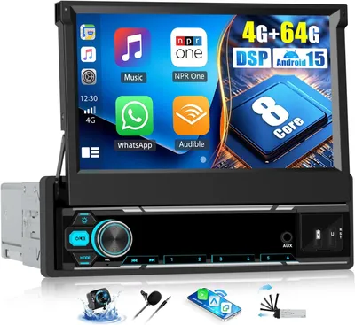 Obrázok produktu pre Android 15 autorádio - 1 DIN autorádio - Autorádio s Androidom - Multimediálny prehrávač - Autostereó