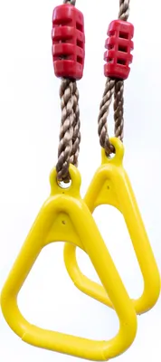 Produktbild von Turnringe aus Kunststoff gelb Kinder Gymnastikringe Seilringe zum Aufhängen 120 kg