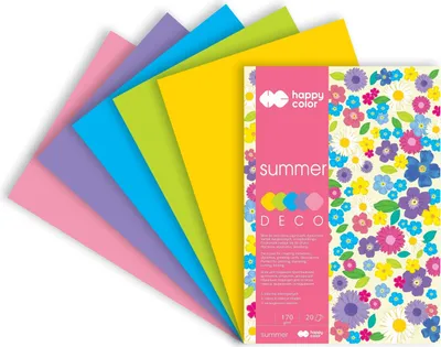 Immagine prodotto di DECO Summer A5 20 fogli Happy Color color block