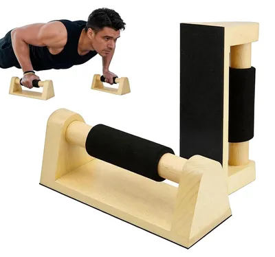 Image de Ensemble de 2 barres de pompes en bois