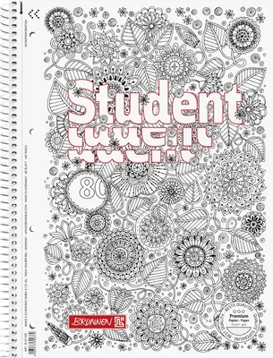Image de Brunnen Collegeblock motif ZENArt A4 quadrillé 80 feuilles linéature 28
