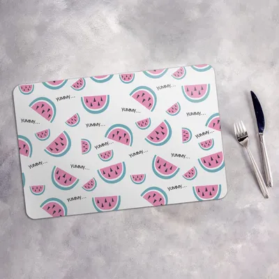 Produktbild von Tischset 4x45x30 cm Platzset Tischmatte Platzmatte Untersetzer - Platzmatte Tischmatte Platzset  Lebensmittel Früchte Wassermelone