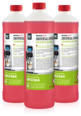 Produktbild von 3x1 L Microactiv® Universal Entkalker mit Farbindikator für Kaffeemaschinen und Kaffeevollautomaten