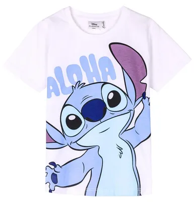 Produktbild von T-Shirt Disney Lilo & Stitch Weiß 116 cm