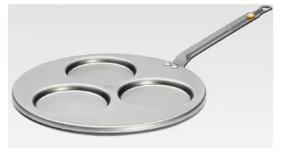 Produktbild von Pfanne für 3 Blinis MINERAL B - 27 cm Durchmesser - Silber