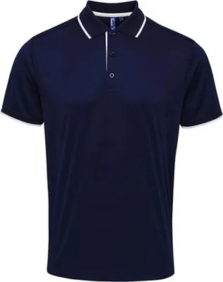 Produktbild von Premier Workwear PR618 | Herren  Contrast Coolchecker Polo - Farbe: Navy/White - Größe: 4XL
