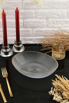Immagine prodotto di Hermia Concept, Deniz 1SKOAY23, insalatiera, trasparente, 100% VETRO, 23 x 18 x 5,5 cm