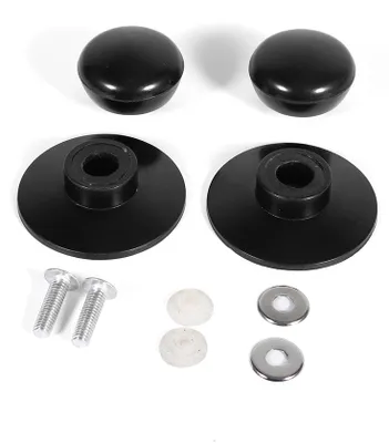 Immagine prodotto di 2 pezzi nero cucina pentole pentola bollitore coperchio pulsanti di ricambio copertura maniglie di sostegno nuovo
