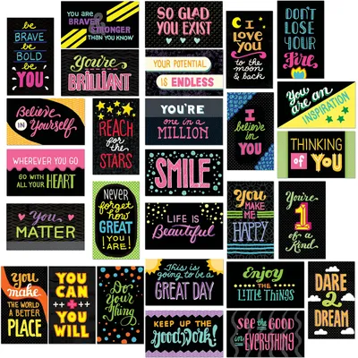 Imagen del producto de Conjunto de tarjetas motivacionales, 300 unidades, 100 diseños, formato de tarjeta de visita, para la comunicación en la oficina